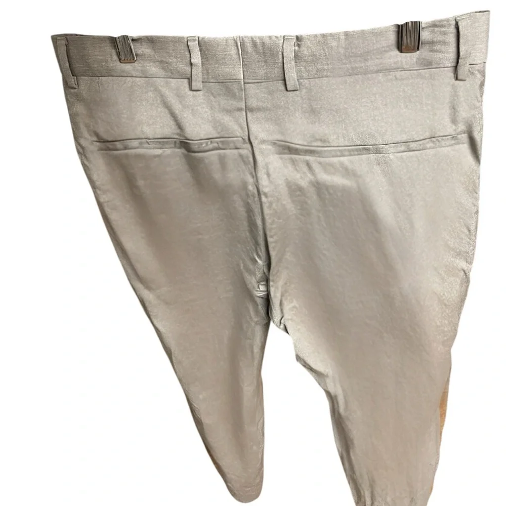 Hugo Boss Men’s 34R Khaki Dress Pants Flat Front Beige Chino Trousers 34x28